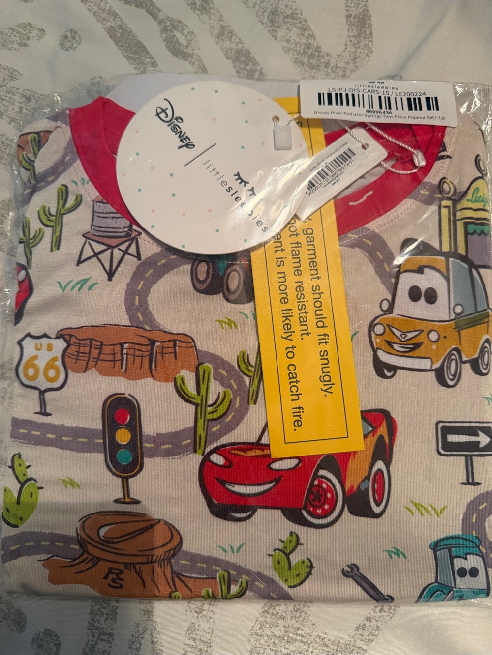 Little Sleepies Cars Print Pajama Set in 7/8 NIB